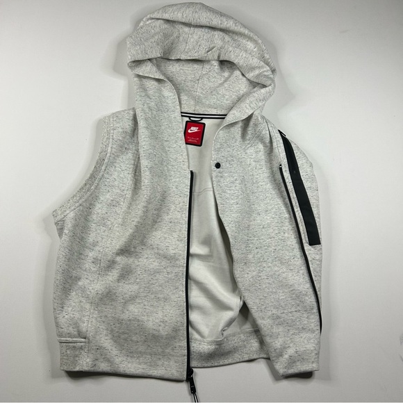 Nike Vest Small White Tech Pack Hooded Training Running Jogging Tech Unisex - Picture 2 of 8